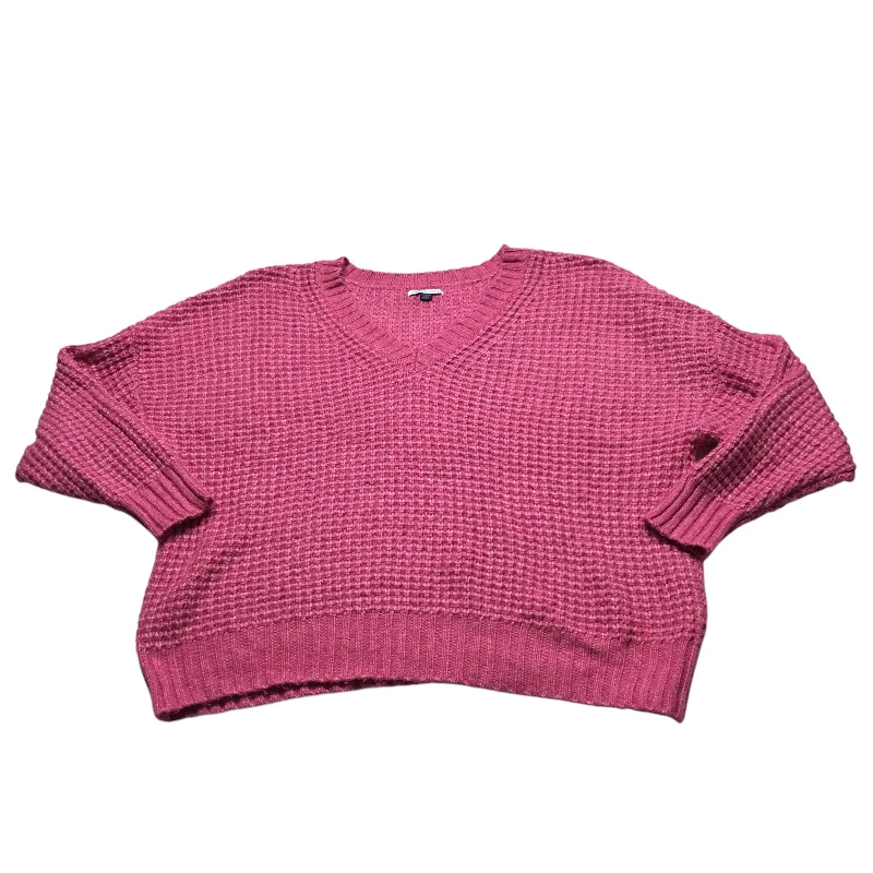 Women's Mandarin Collar SweatersSweater By American Eagle In Pink, Size: Xl