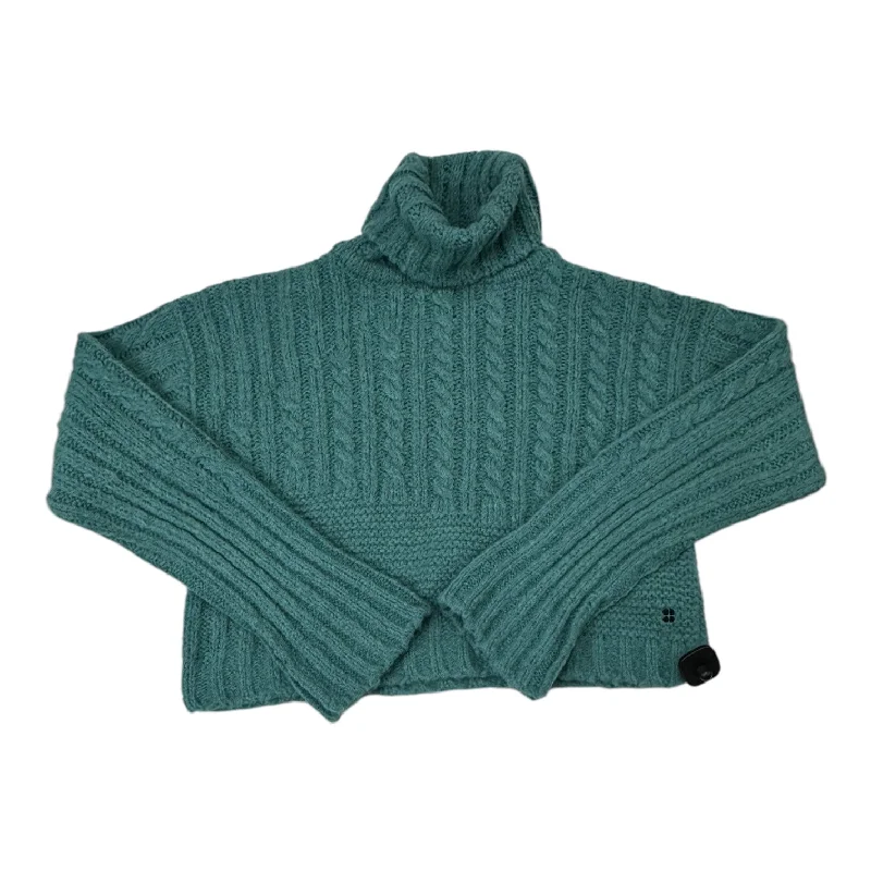 Women's Notched Collar SweatersSweater By Sweaty Betty In Teal, Size: Xs