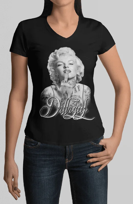 Women's Blouse with V-Shaped CollarThe Marilyn Kiss