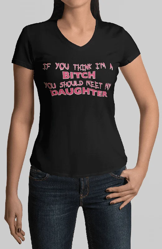 Women's Blouse with High CollarBitch Daughter