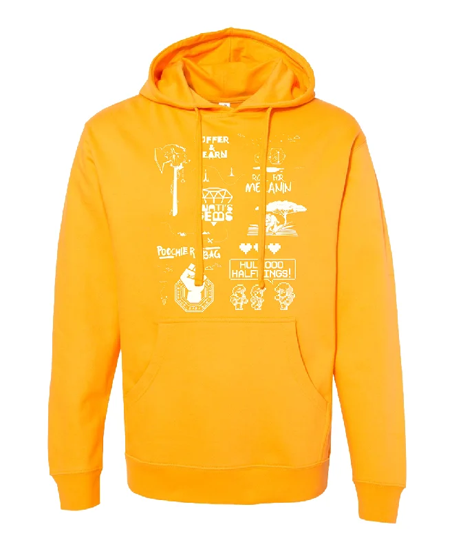 Women's Blouse with ShirringCollage Hoodie - Yellow Version