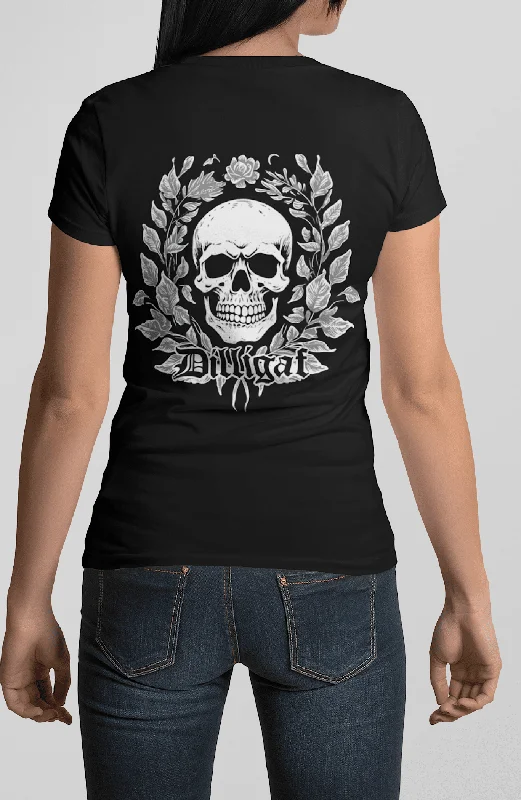 Women's Blouse with SleevelessGrey Vine Skull