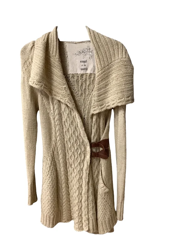 Women's Chunky Knit SweatersSweater Cardigan By Cmc In Cream, Size: M