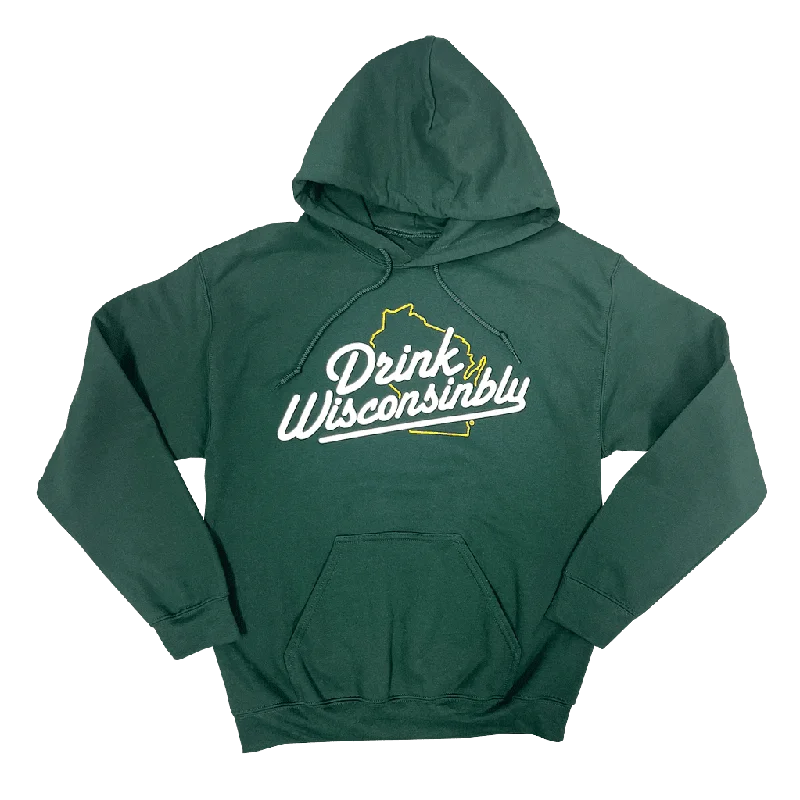 Women's Hooded Sweatshirts with High WaistHeavy Blend Green & Gold Hoodie