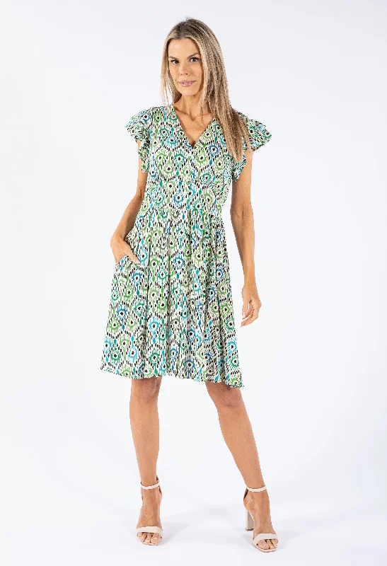 Women's Floral ShortsButton Up V Neck Dress