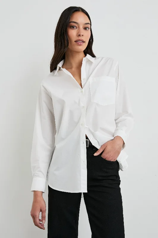 Women's Blouse with Sweetheart CollarELSA SHIRT - WHITE