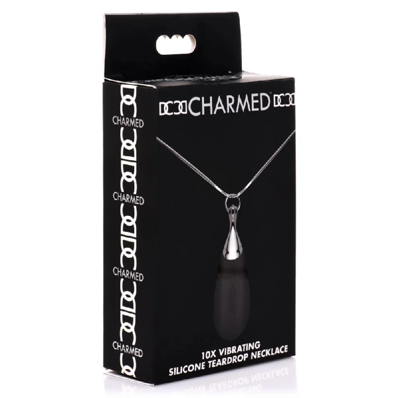 women's pajamas with pocketsVibrating Silicone Teardrop Necklace - Black