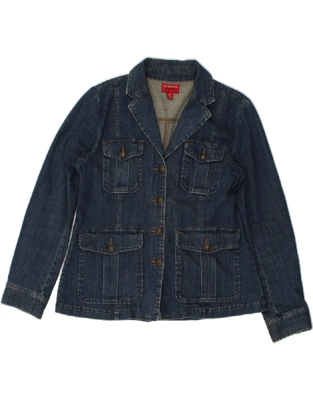 Women's Duffle CoatsCHAPS Womens Denim Jacket UK 18 XL Navy Blue Cotton