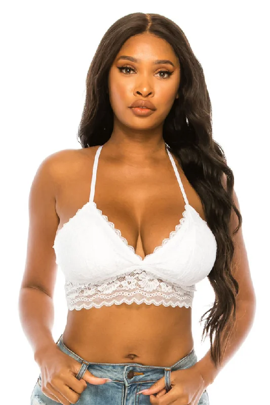 smoothing high-waisted bra for tummy controlNon Removable Straps Lace Bralette