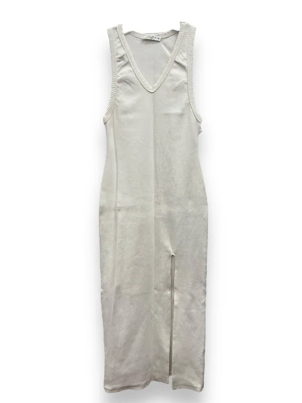 Women's Gathered DressesWhite Dress Casual Maxi Clothes Mentor, Size L