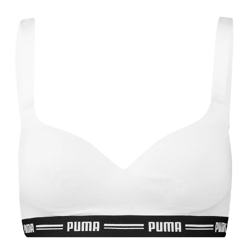 padded push-up bra for petitesPUMA, Damen Padded Top, white