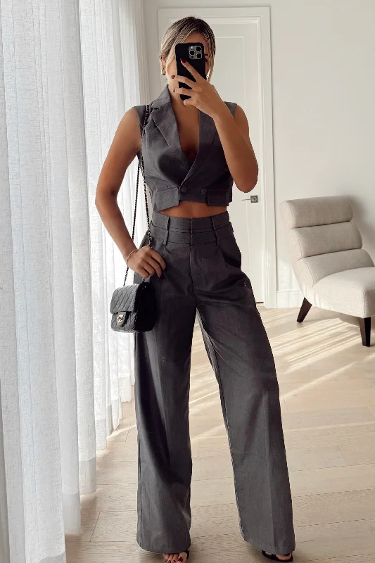 Women's Jumpsuits with Collarless NeckKALI SET