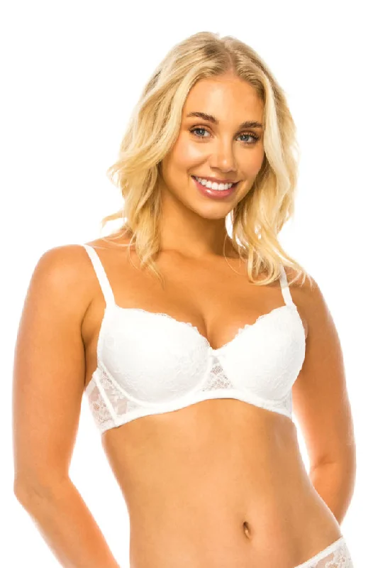 plus-size underwire bra with padded cupsFloral Lace Bra