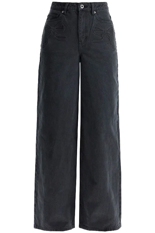 Women's Jodhpurs with DrawstringSelf Portrait Women's Straight Jeans With Bows