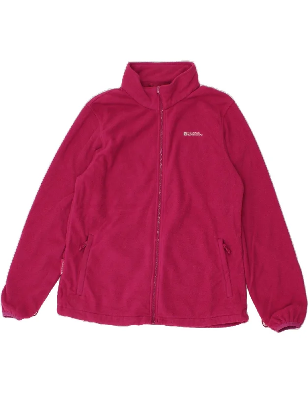 Women's Coats with BeltMOUNTAIN WAREHOUSE Womens Graphic Fleece Jacket UK 16 Large Pink Polyester