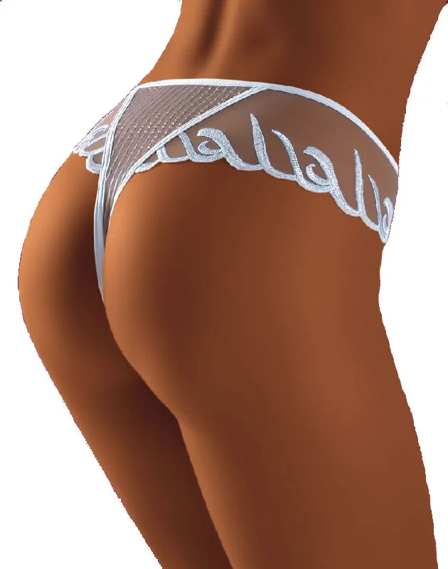 breathable mesh underwear for active womenStunning Ladies Sheer Thong With Delicate Embroidery Detail And Pretty Satin Bow