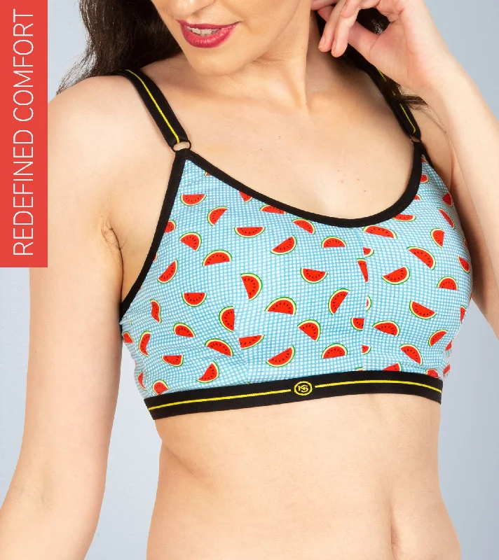 wireless bra with ruched sides for slimmingMelon Bom Micro Modal Bralette