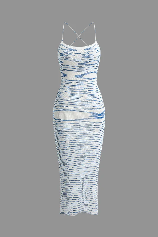 Women's Short-Sleeve DressesKnit Intertwine Tie Midi Dress