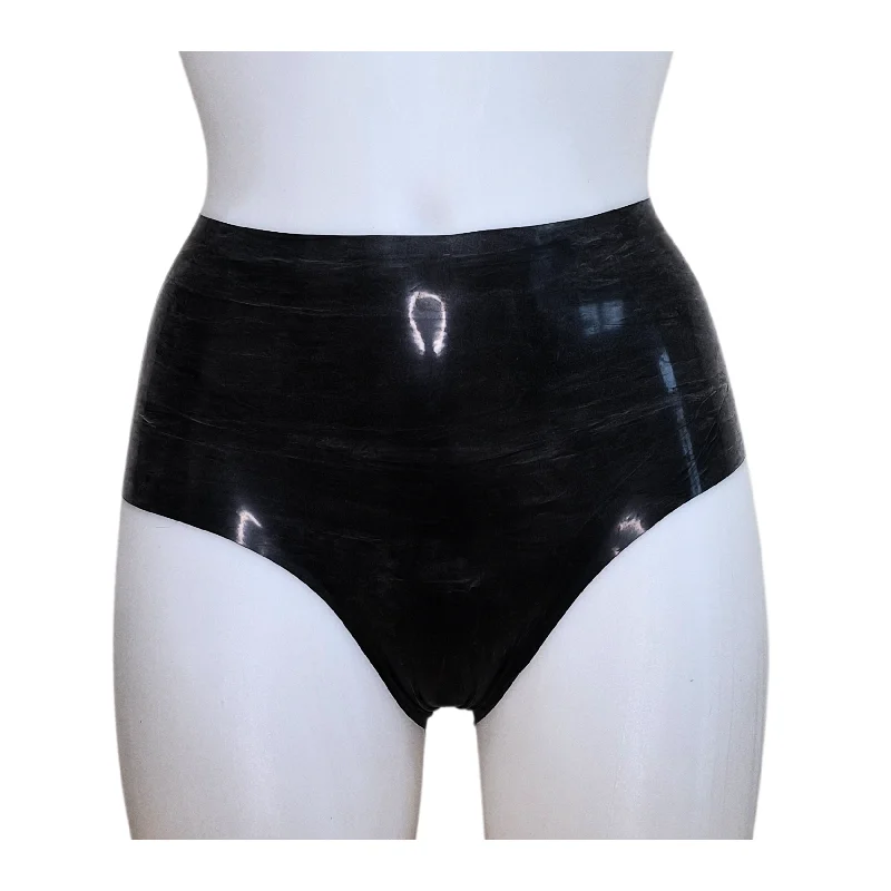 cheeky cut lingerie panties for womenLatex Hot Pants, High Waist, Low Leg Knickers/Panties