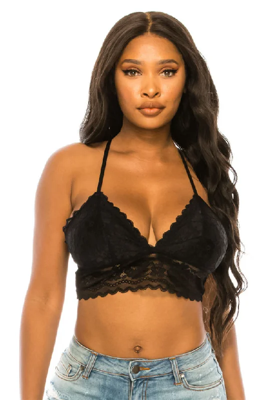 plus-size backless bra with clear strapsNon Removable Straps Lace Bralette