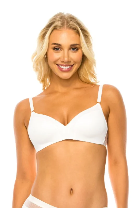 seamless bra with lace detailingMesh Band No Wire  Bra