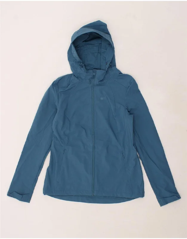 Women's Rain CoatsMOUNTAIN WAREHOUSE Womens Hooded Rain Jacket UK 10 Small Blue Polyester