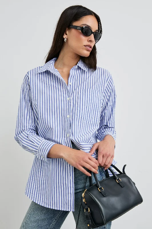 Women's Patterned BlouseELSA SHIRT - MARINER WHITE STRIPE