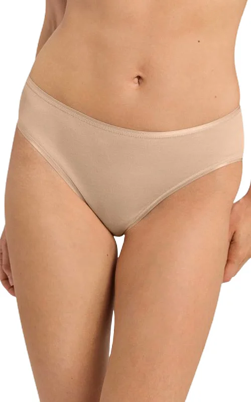 lace-up high-cut panties for womenHanro 100% Cotton Underwear Midi Brief Hi Cut Seamless in Beige 1626