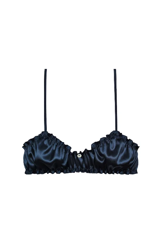 convertible halter braNotturna Silk Frilled Bra