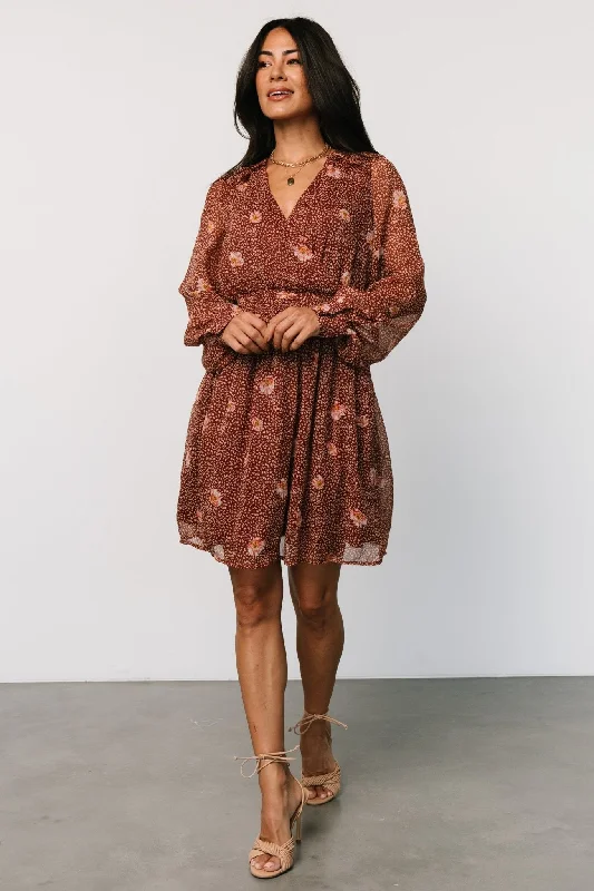 Women's High-Waisted ShortsAnne Short Dress | Rust Print