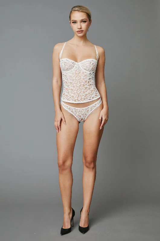 padded plunge braIvory Lola Bustier