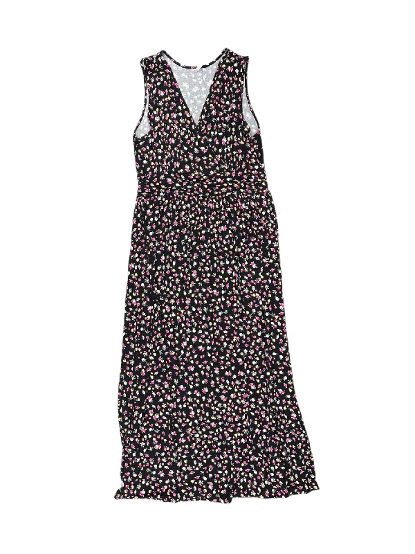 Women's Narrow Collar DressesFloral Print Dress Casual Maxi Clothes Mentor, Size Xl