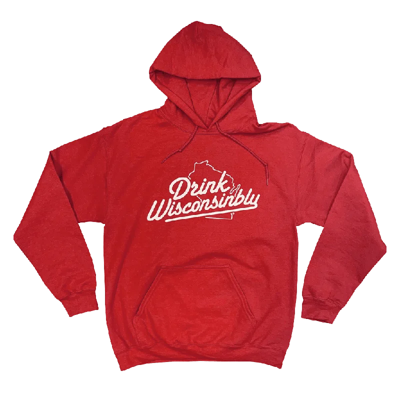 Women's Hooded Sweatshirts with Stretch WaistClassic Red Hoodie