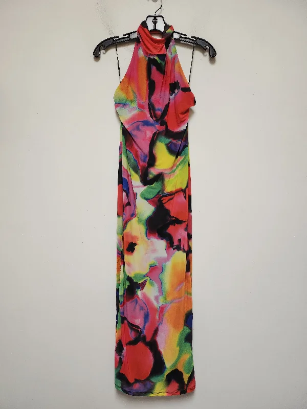 Women's Sweetheart-Neck DressesMulti-colored Dress Casual Maxi Clothes Mentor, Size S