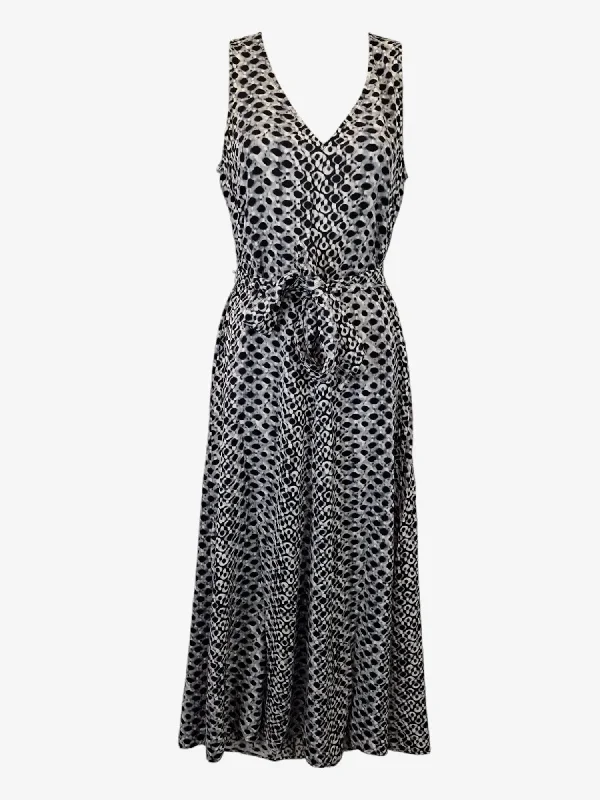 Women's V-Back DressesTrenery Relaxed V Neck Printed Maxi Dress Size 6