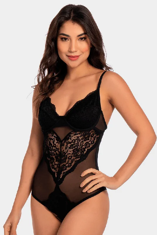 plus-size tummy control bodysuitBodysuit Mesh