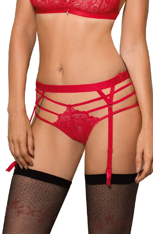 plus-size underwire bra with padded cupsRoza Cyria Red Suspender Belt