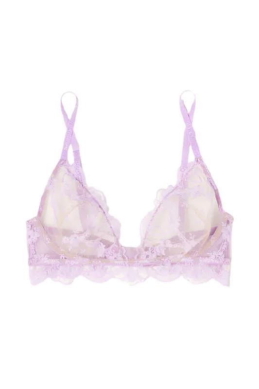 convertible bra with silicone strips for supportLilac Petal Bloom Soft Triangle Bra