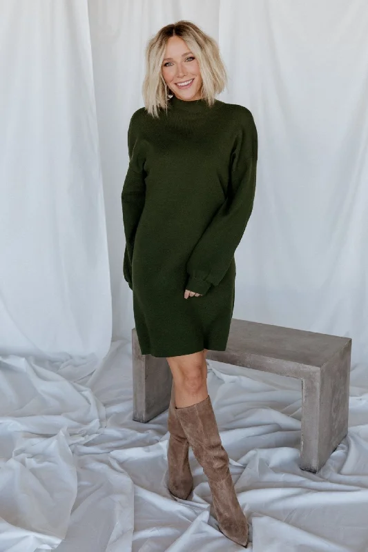 Women's Dress ShortsJennings Sweater Dress | Deep Olive