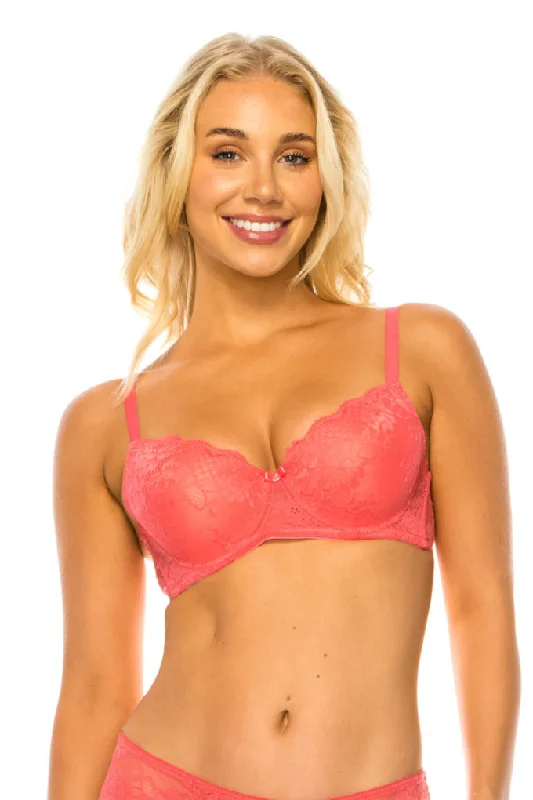 wireless bra with molded cupsFloral Lace Bra