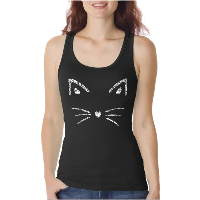 Women's Blouse with PleatsWhiskers  - Women's Word Art Tank Top