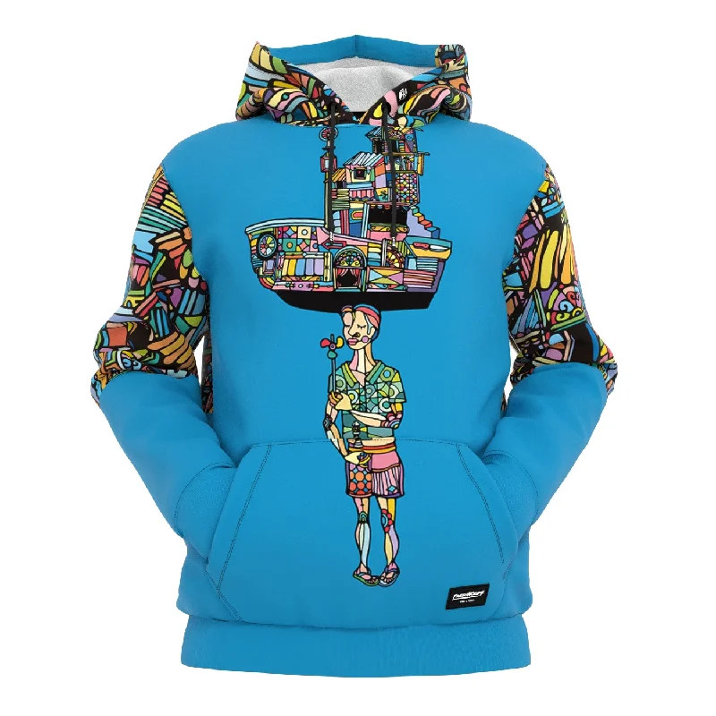 Women's Hooded Zip-Up SweatshirtsOlindo Blue Hoodie