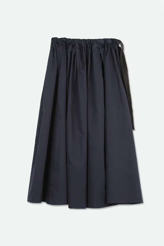 Women's Summer SkirtsMAEVE ADJUSTABLE EASY DRAWSTRING SKIRT IN COTTON NAVY