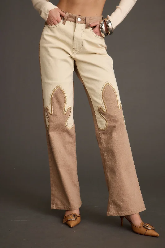 Women's Preppy ShortsHigh Noon Two Tone Western Pants