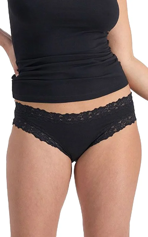 women's underwear made from bamboo fiberJockey 94% Cotton Underwear Bikini in Black Parisienne