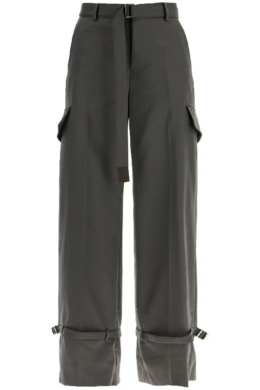 Women's Jodhpurs with Peter Pan CollarSacai Women's Cargo Wool Blend Trousers For Men.