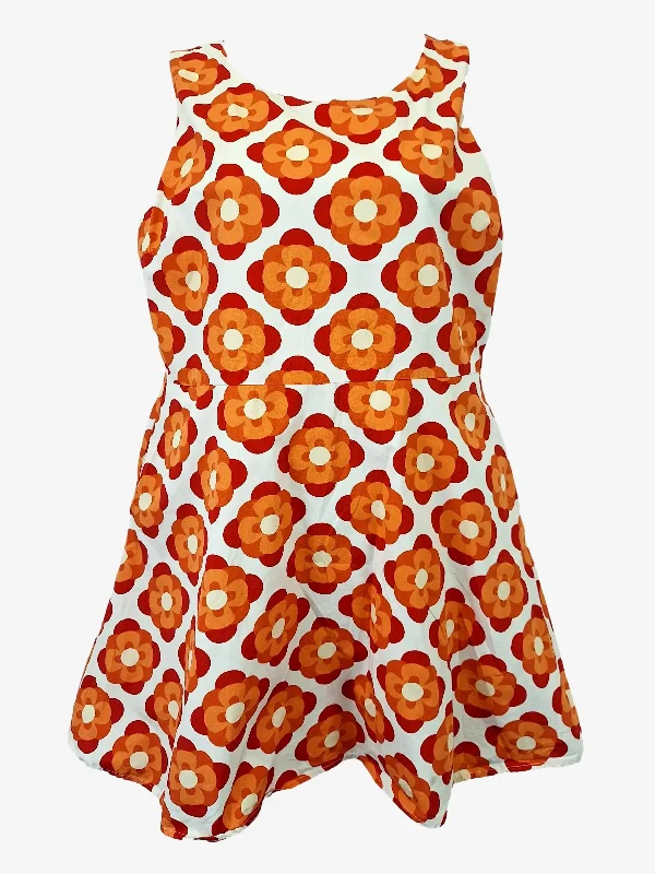 Women's Cold-Shoulder DressesRevival Flower Power Mod Mini Dress Size 16