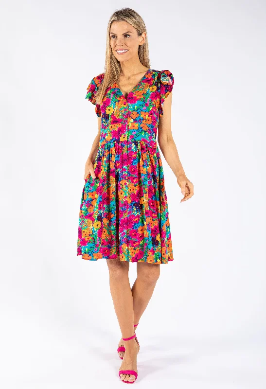 Women's Semi-Formal ShortsFloral Burst Dress