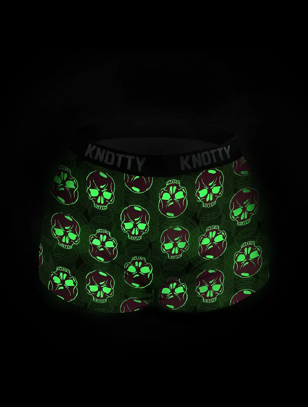 plus-size seamless panties with a tummy control panelAiraModal™ Hypnotic Skull Glowing Boyshort