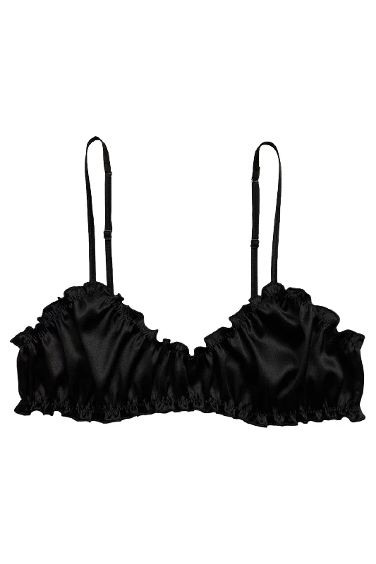 plus-size wireless racerback braEclissi Silk Frilled Bra